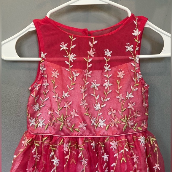 -Joan Michelle embroidered Pink Dress for girls/size 5 - Picture 5 of 9